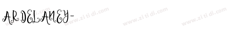 AR DELANEY字体转换